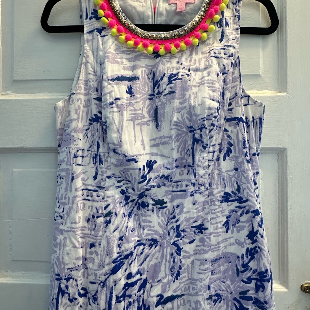 LILLY PULITZER SIZE 6. Light Purple and White Patterned Women's Dress